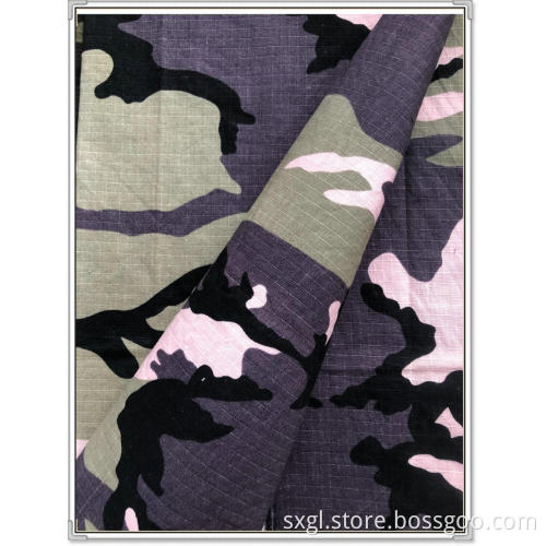 Cotton Spandex Ripstop Print Fabric
